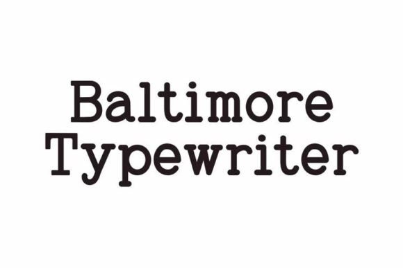 Baltimore Typewriter Pack: A Designer's Take on Vintage Charm
