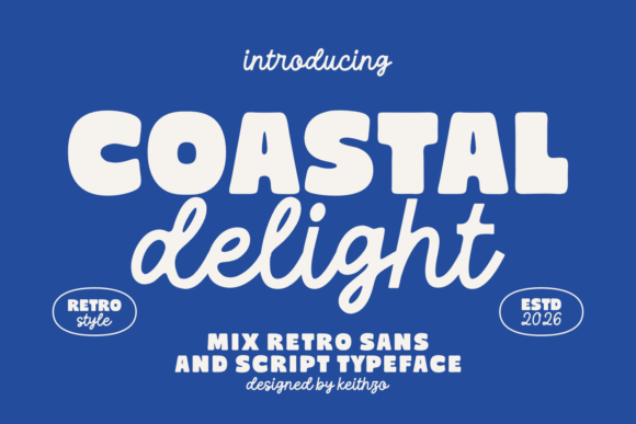 Coastal Delight: A Typeface Duo for Nostalgic Projects