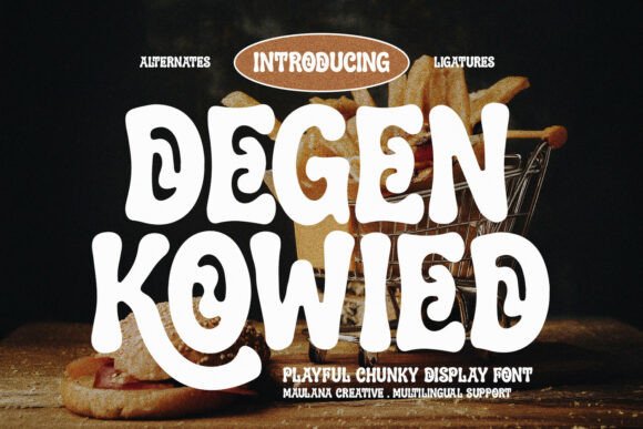 Degen Kowied: A Psychedelic Display Font for Modern Brands