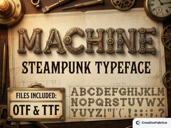 Machine: The Steampunk Typeface That Builds Worlds