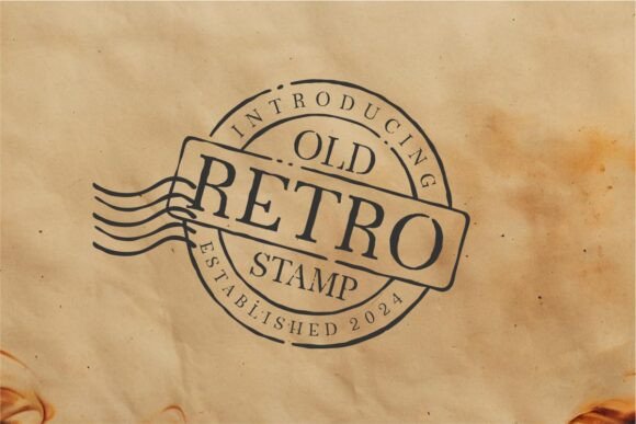 Old Retro Stamp: Authentic Vintage Typography