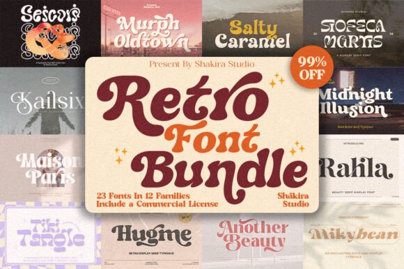 Retro Bundle Collection: Your All-in-One Vintage Type Toolkit
